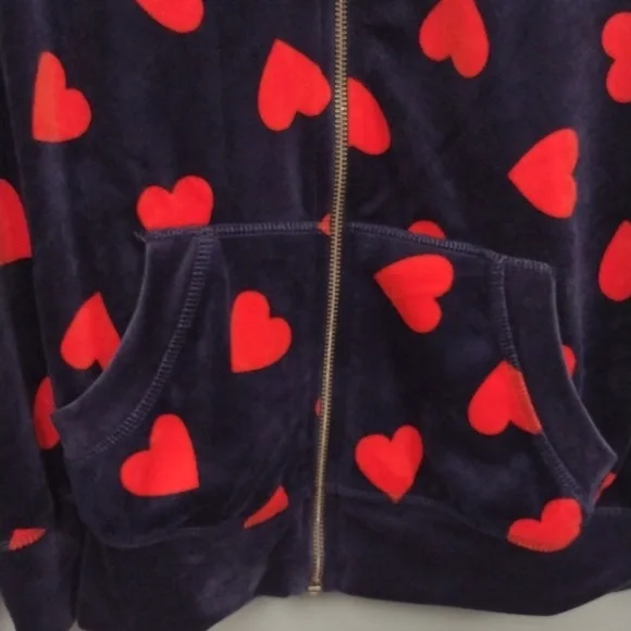 Torrid Red and Blue Hoodie Intimates Sleepwear, Size 0 (12/L) - Picture 4 of 11